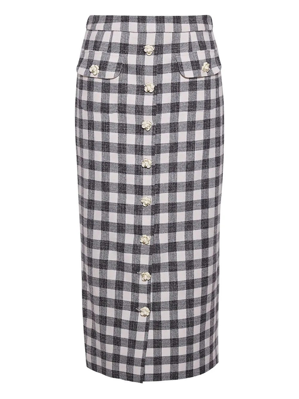 Cara Cara Faye Gingham-checked Skirt In Multi