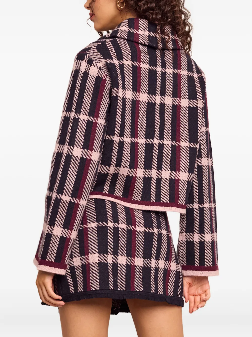 Cara Delilah geruit vest Blauw