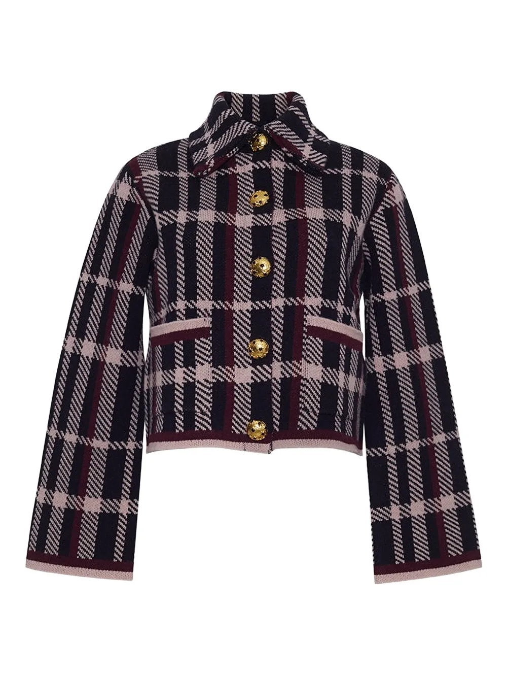 Cara Cara Delilah Plaid-check Cardigan In Multi