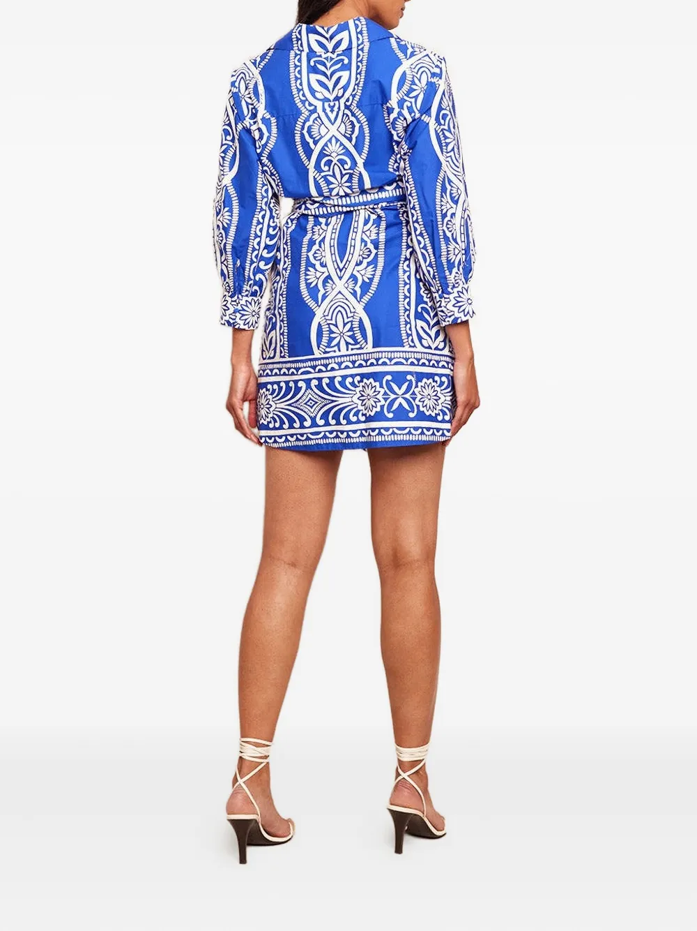 Cara Cara Leighton Belted Dress In Blue