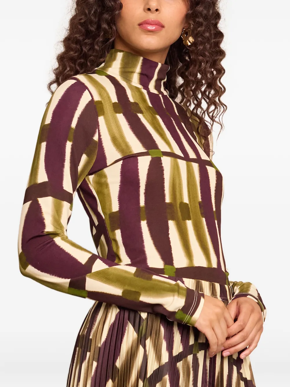 Cara Cara Suzie abstract-print mock-neck top | T-Shirts & Jersey Shirts | Image 2