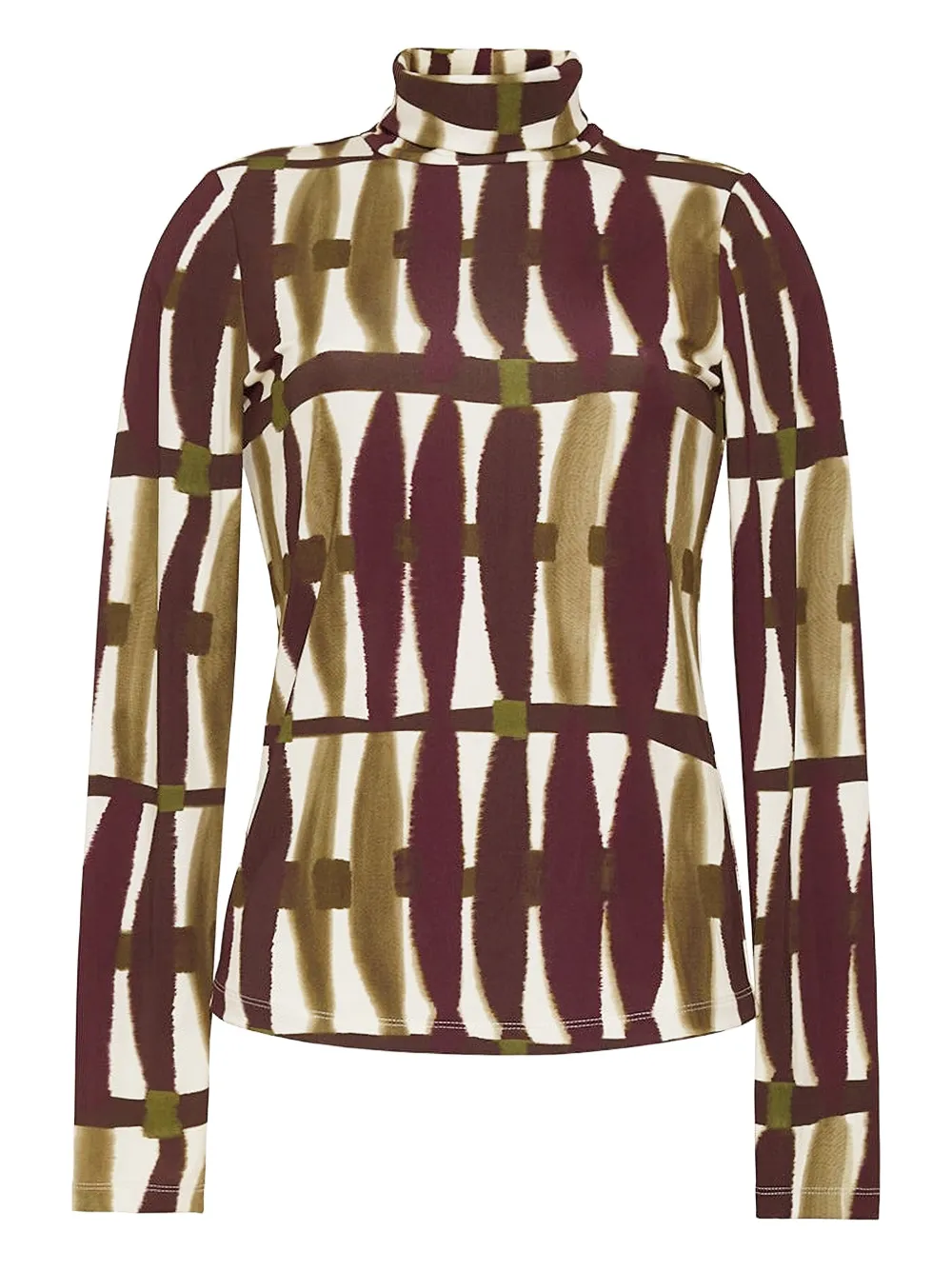 Cara Cara Suzie abstract-print mock-neck top | Neutrals | Image 1