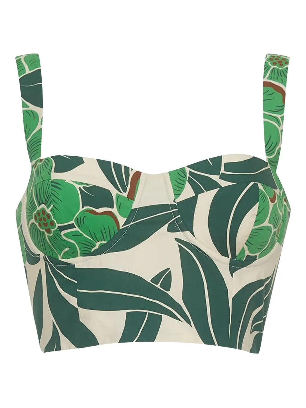 Cara Cara Claudine floral-print linen top - Toni neutri