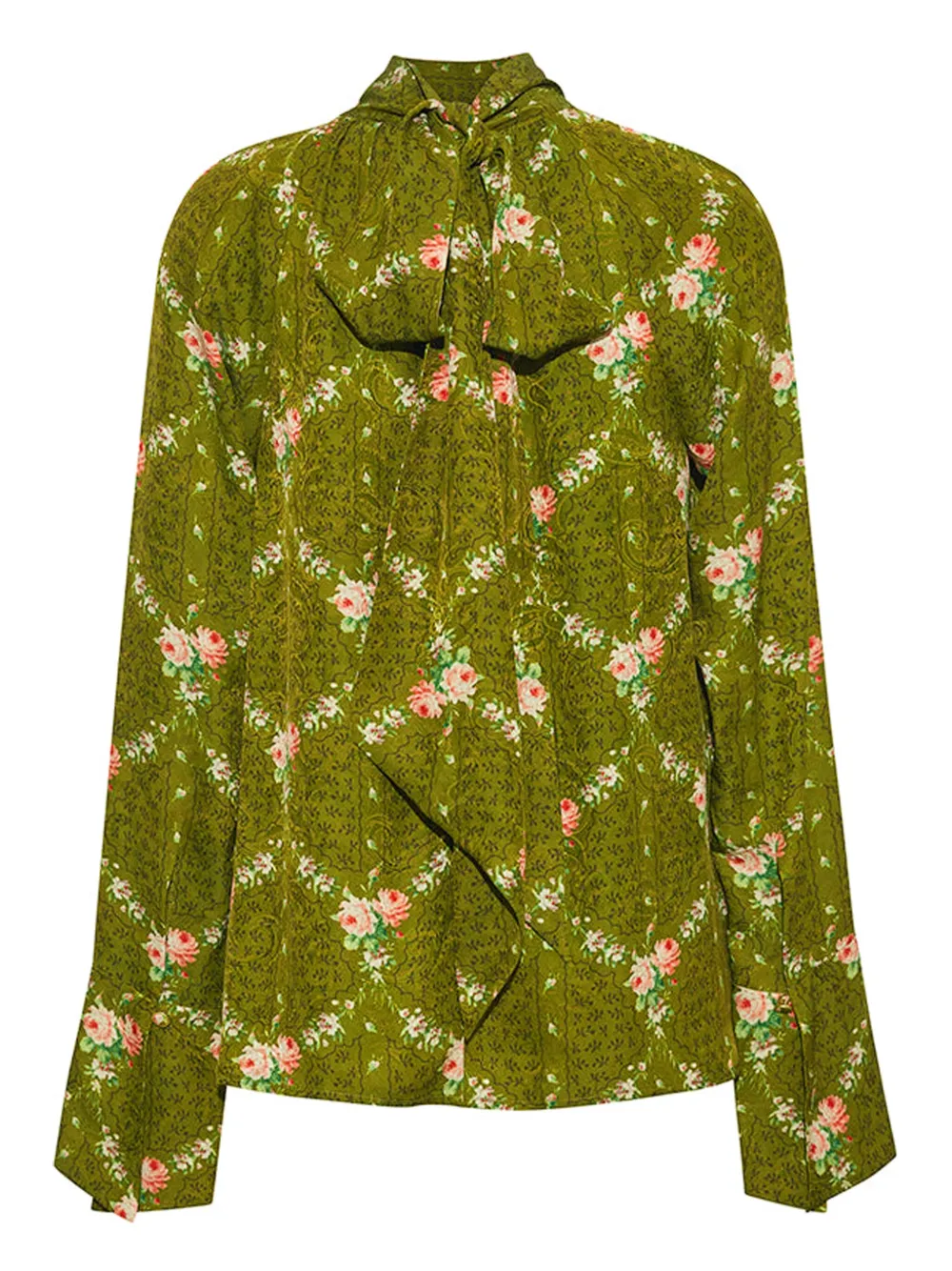 Cara Cara Sundance Floral-print Blouse In Green