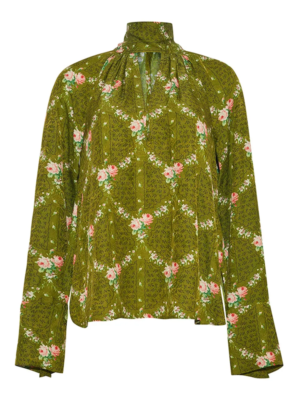 Cara Cara Sundance Floral-print Blouse In Green