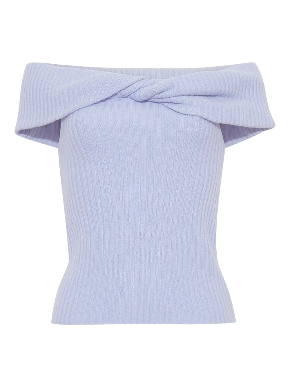 Cara Cara Petunia off-shoulder twist-front top - Blu