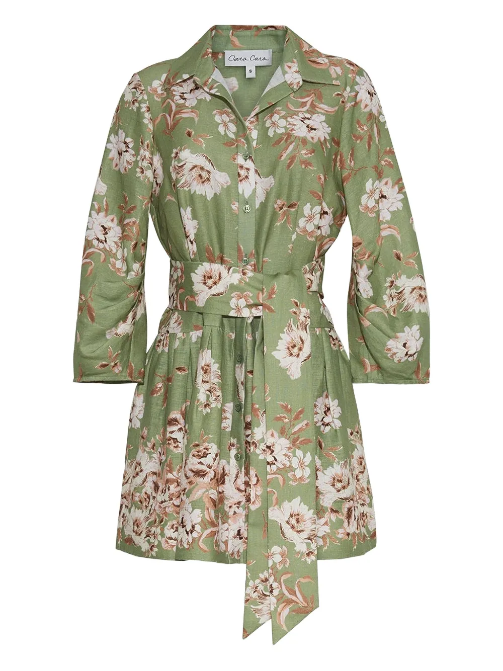 Cara Cara Raya floral mini dress - Verde