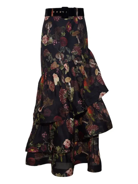 Cara Cara Priya floral-print ruffled maxi skirt