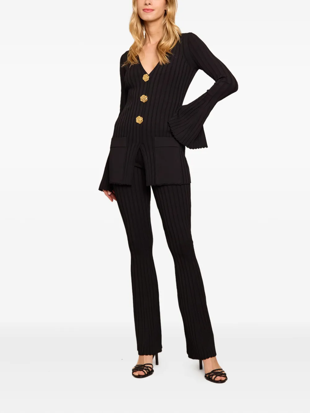 Cara Cara ribbed flared trousers | Flared & Bell-Bottom Pants | Image 2