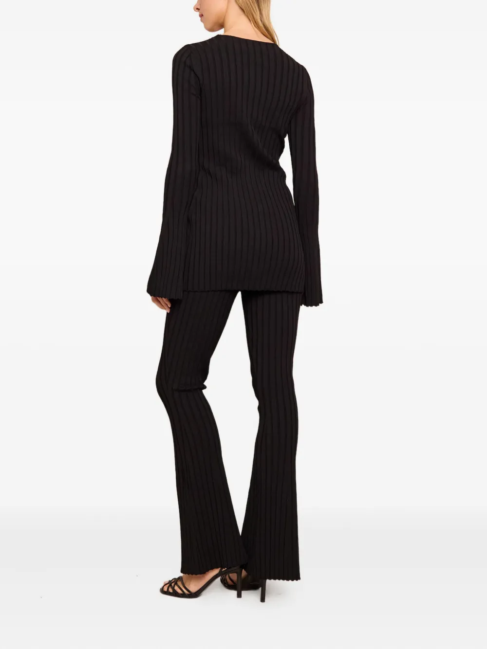 Cara Flared broek Zwart