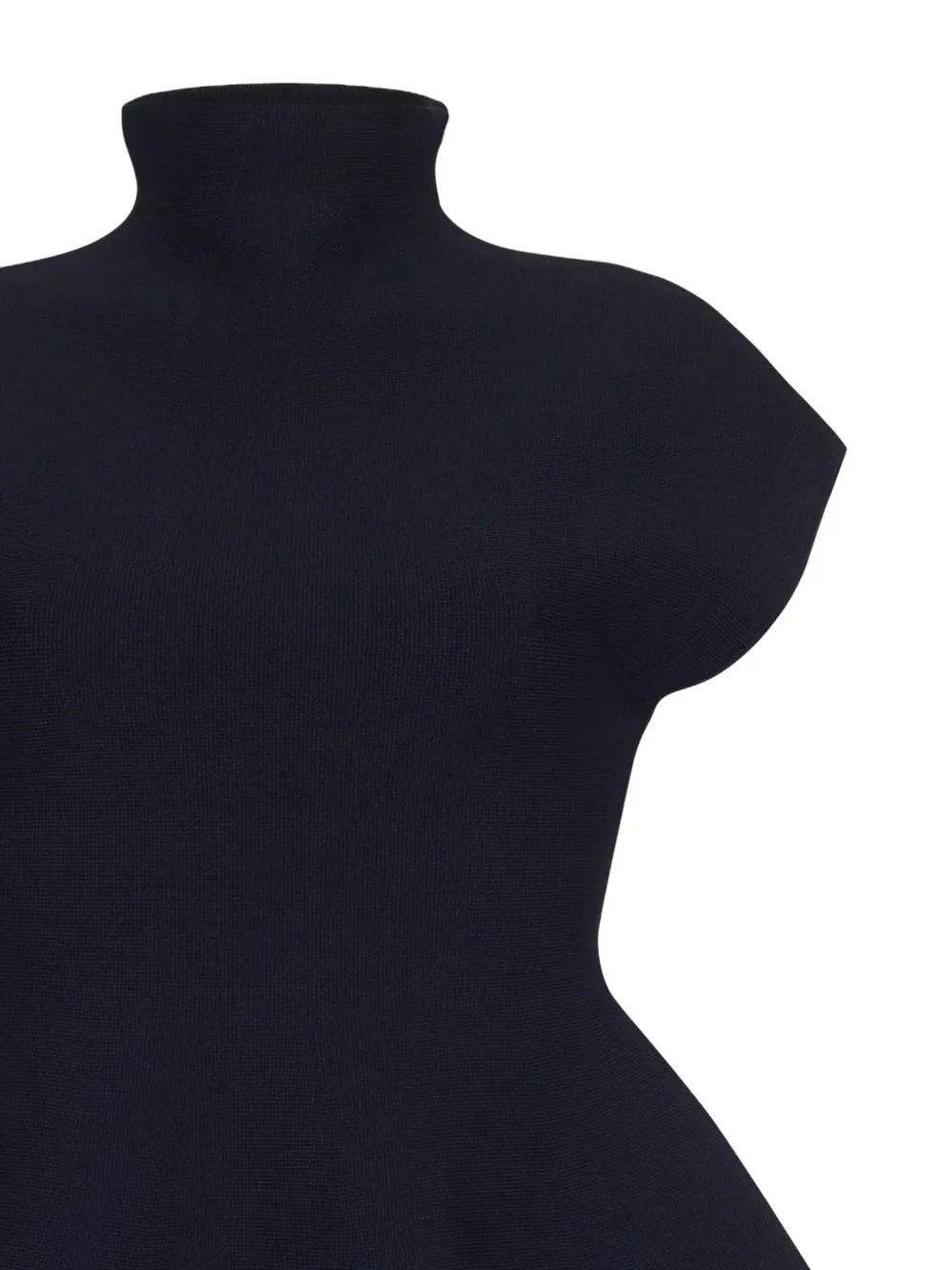 Cara Cara Peplum top met hoge hals - Zwart