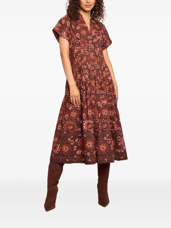 cara cara brown dress Cara Cara Arca Mini Dress L / Joelle Dot Brown