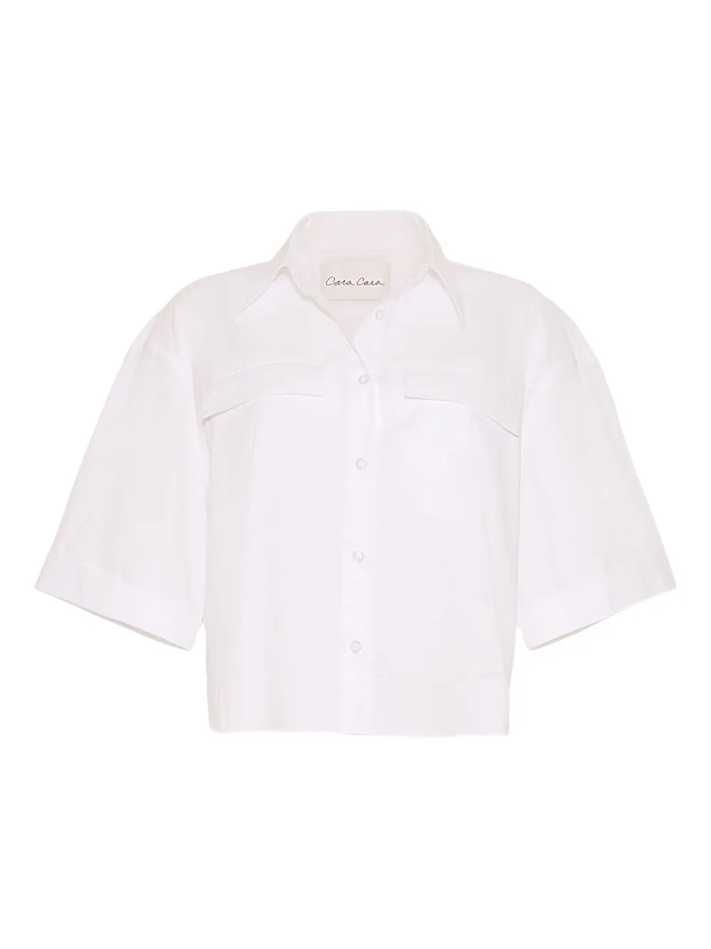 Cara Cara Calvia pocket short-sleeve shirt - Bianco