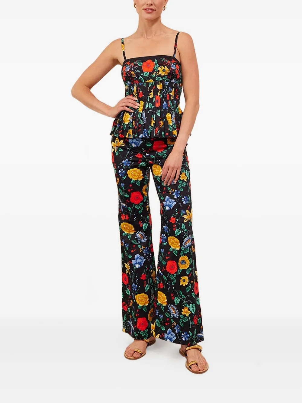 Cara Cara Tristan floral-print flared trousers | Flared & Bell-Bottom Pants | Image 2