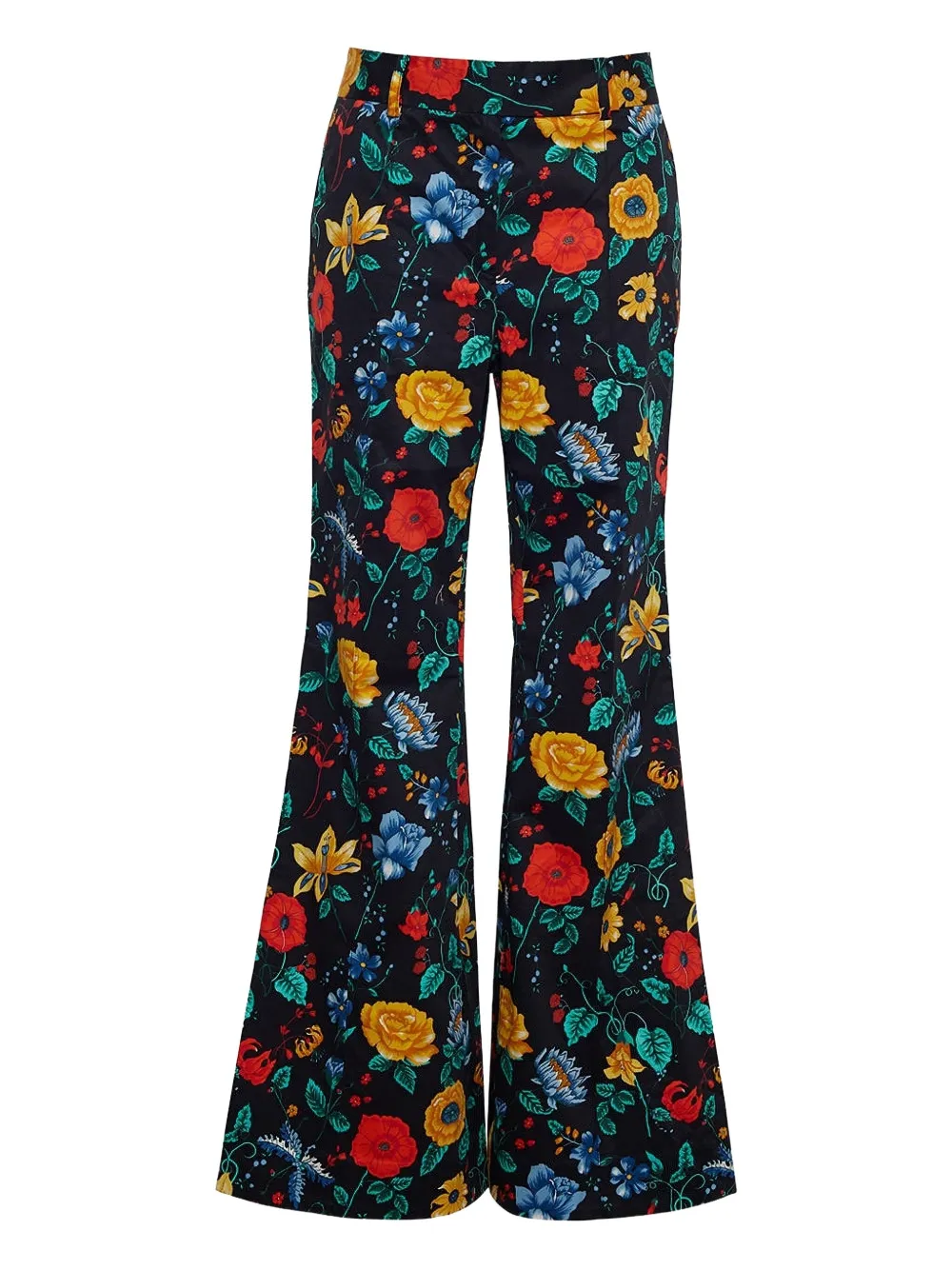 Cara Cara Tristan floral-print flared trousers | Black | Image 1