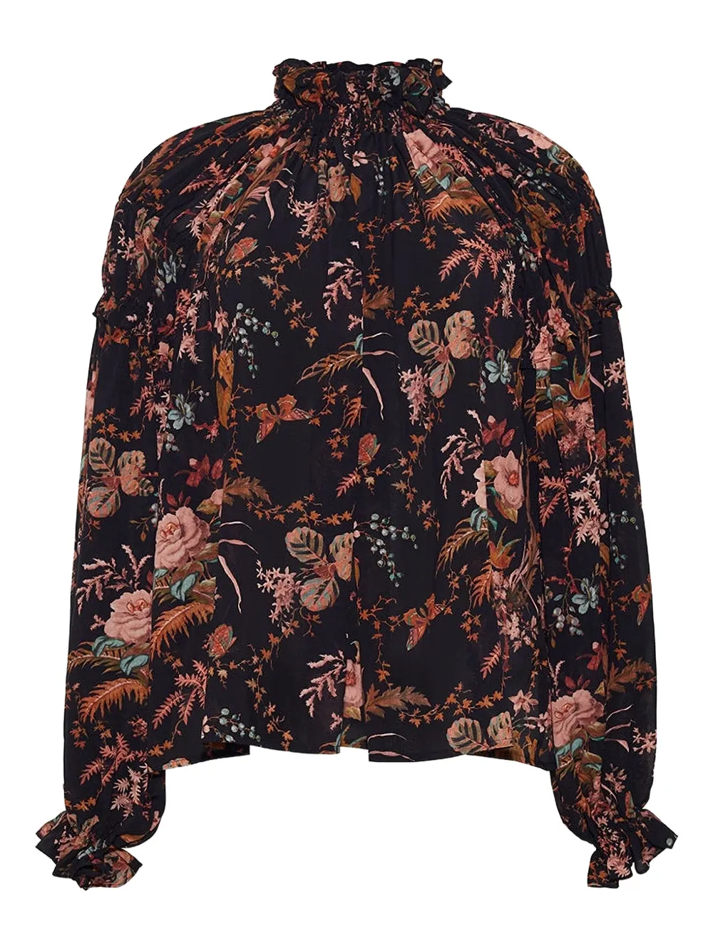 Cara Cara Ipanema High-neck Floral Blouse In Multi