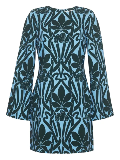 Cara Cara vestido corto con motivo floral y manga farol