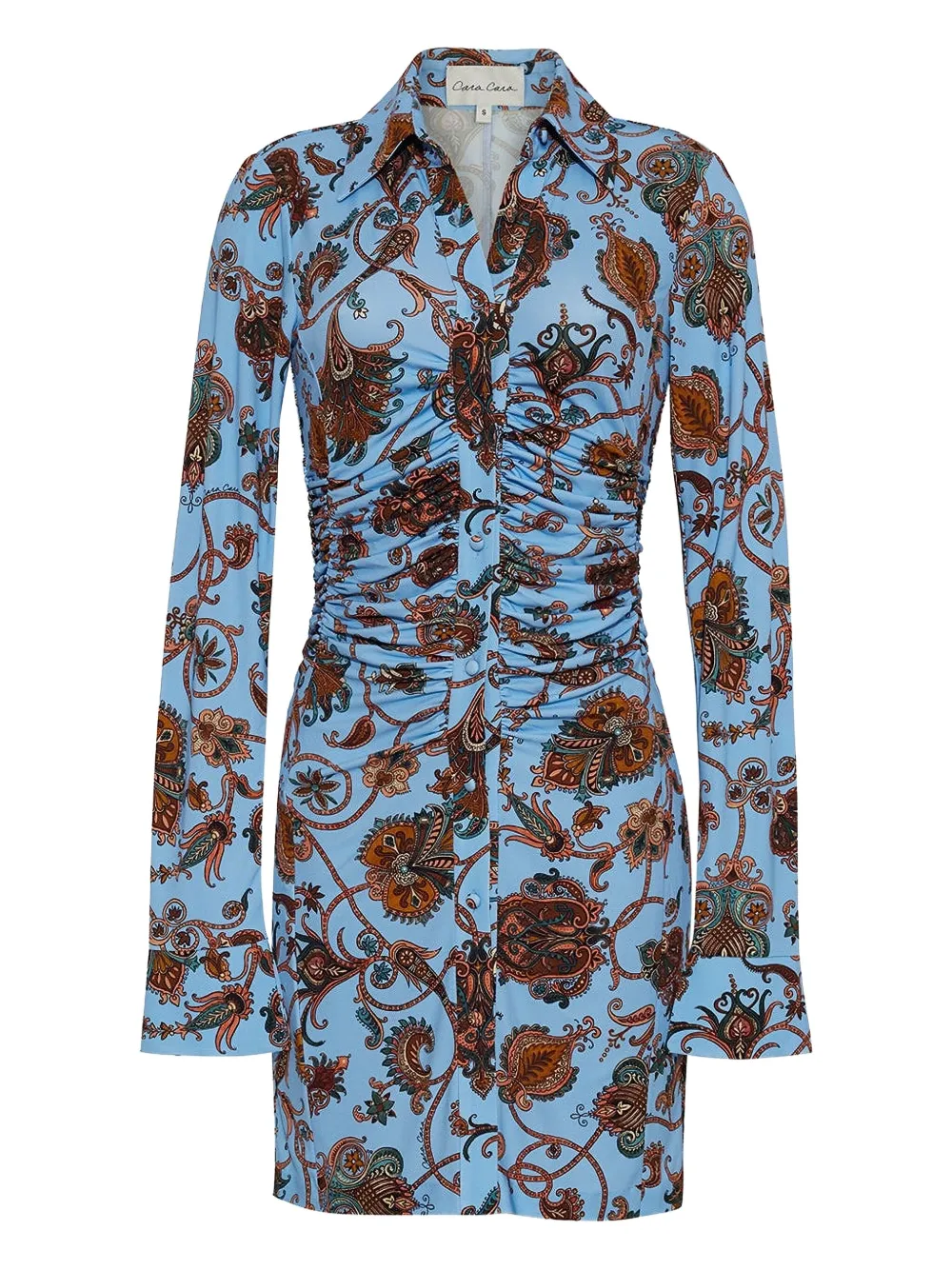 Cara Cara Abito corto Shirley con stampa paisley - Blu