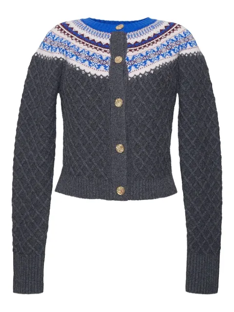 Cara Cara fairisle cable-knit cardigan