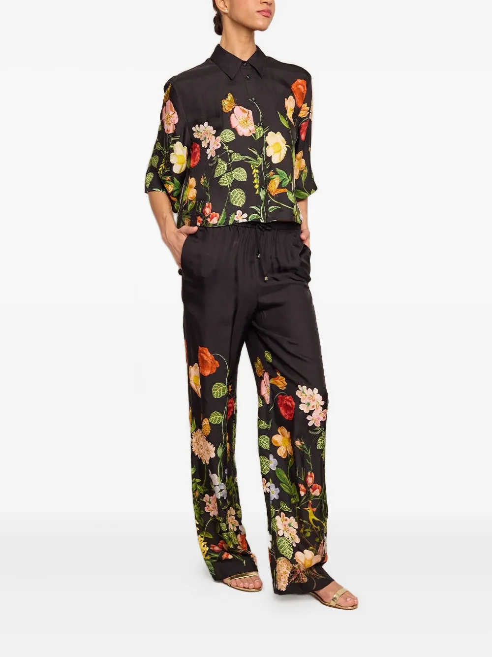 Cara Cara Girona floral-print trousers | Wide-Leg Pants | Image 2
