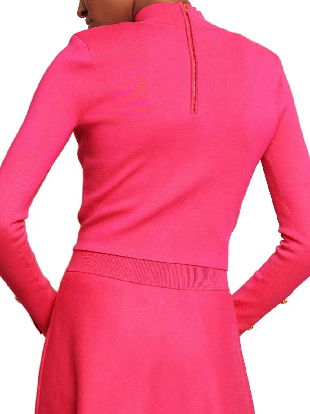 Turtleneck Button-Detailing Sweater