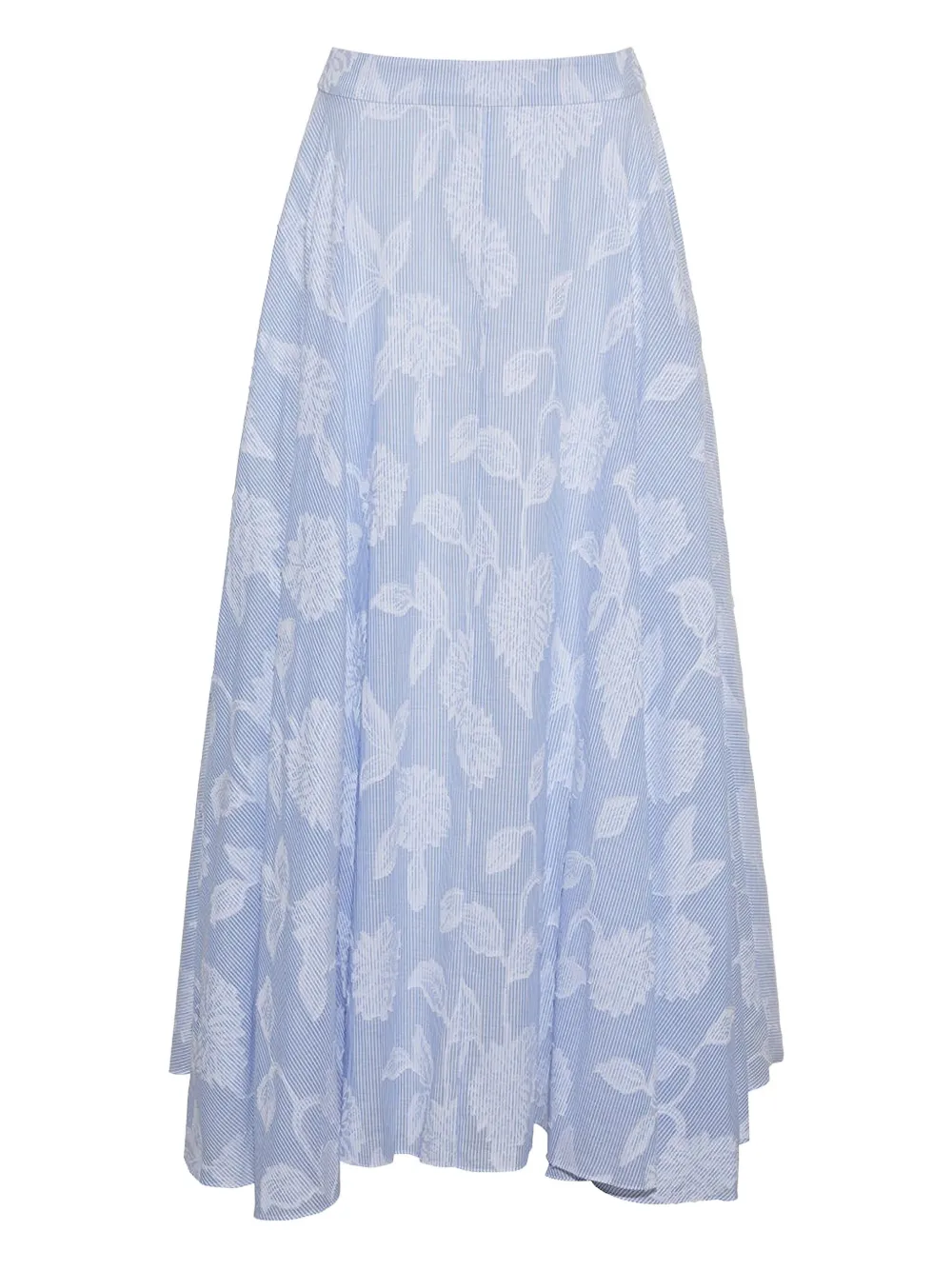 Cara Cara Floral-print Sculpted Skirt In Blue