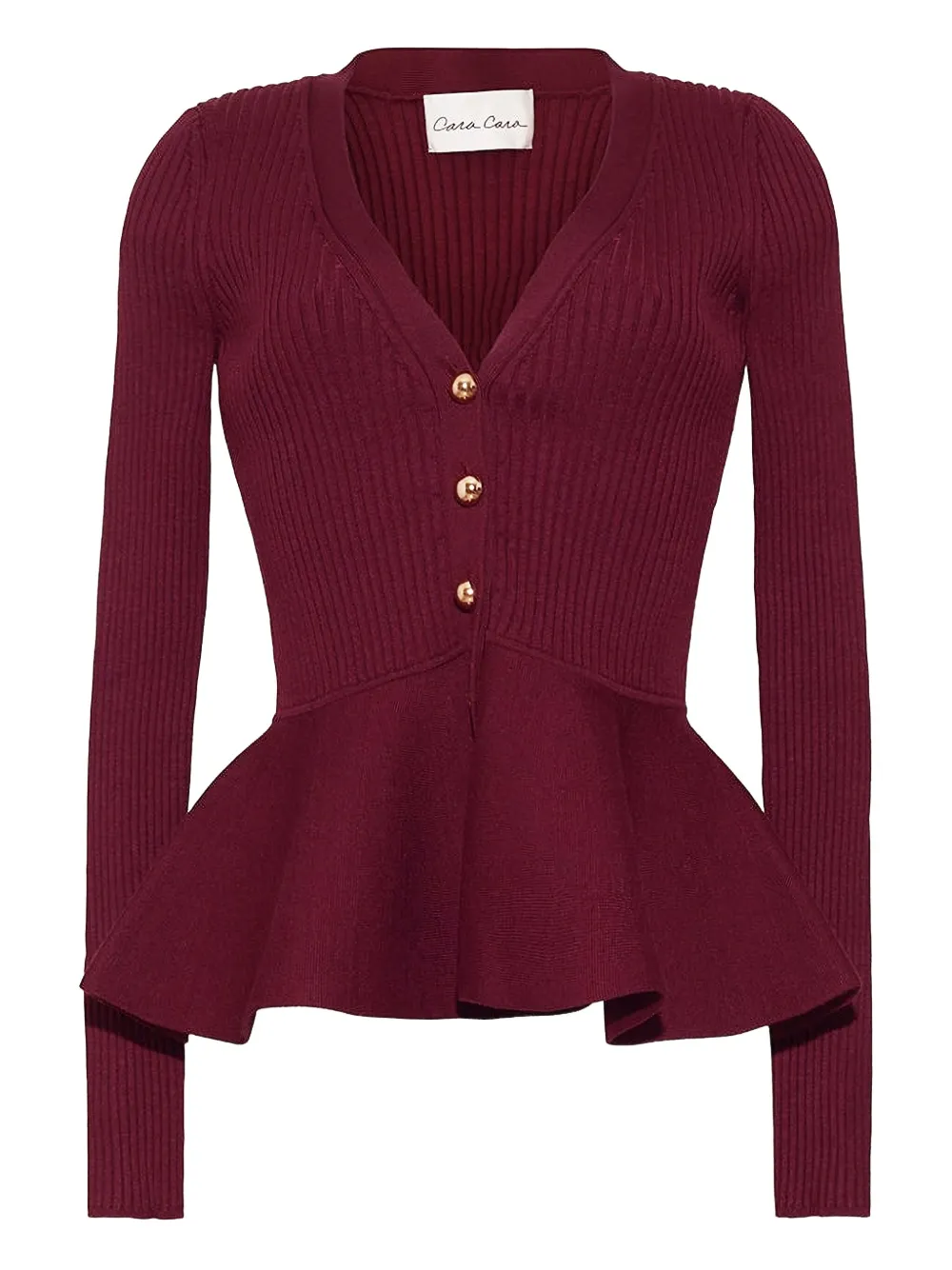 Cara Cara Viva ribbed buttoned top - Rot