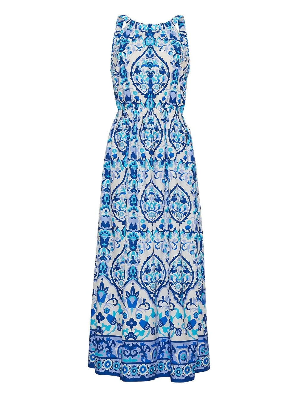 Cara Cara Colomba Backless Midi Dress In Blue