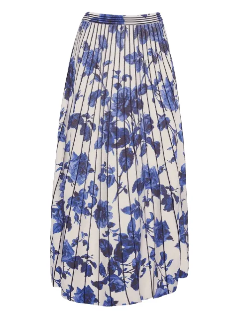 Cara Cara Tavira floral-pattern pleated midi skirt