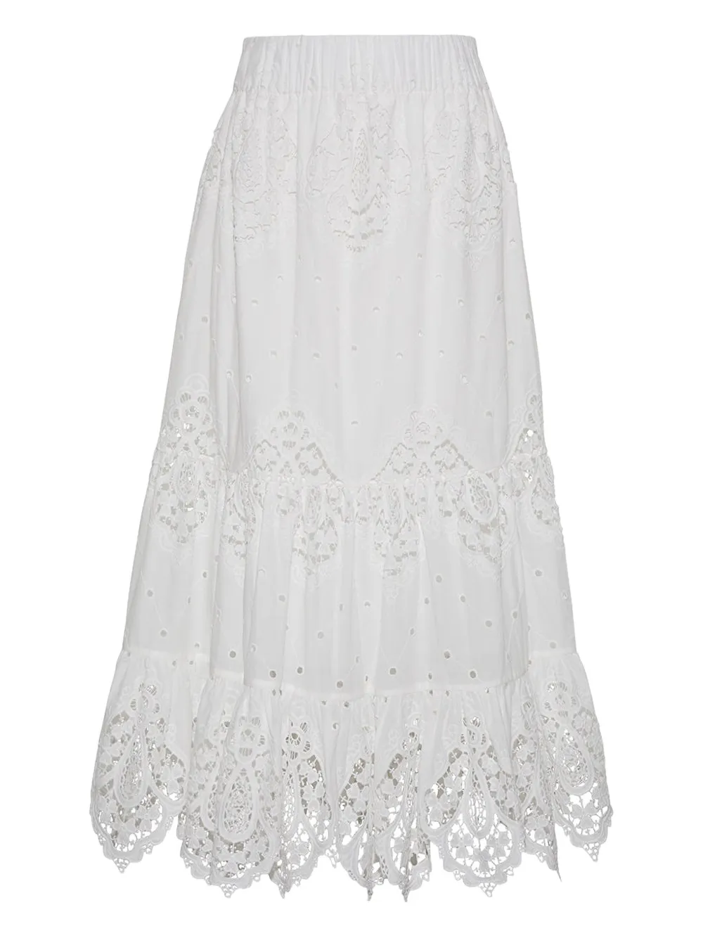 Cara Cara Chase Midi Skirt In White