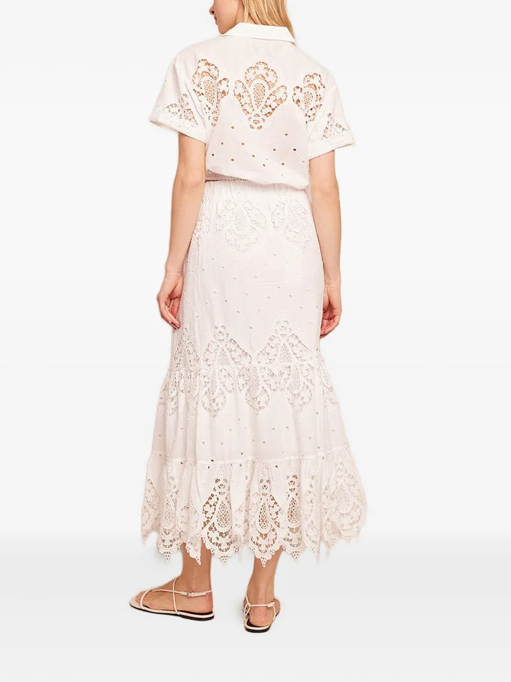 Cara Chase midi-rok Wit