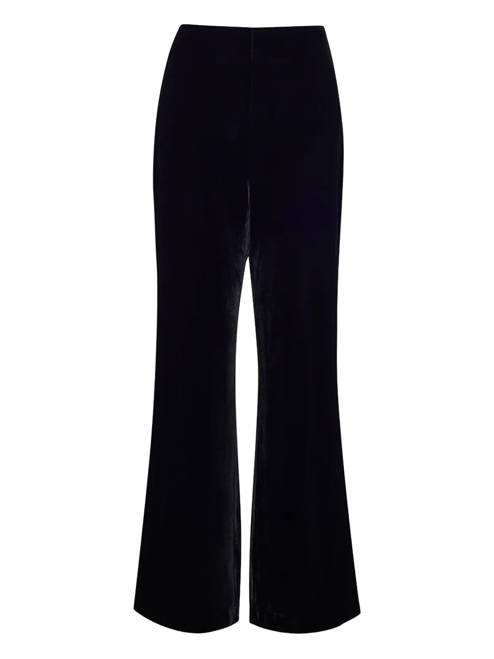 Cara Cara Firenze Velvet-effect Flared Trousers In Black