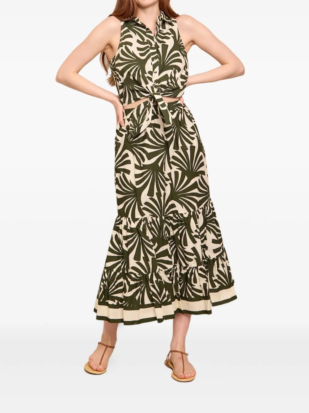  Cara Cara Chase Midi Skirt - Neutrals 