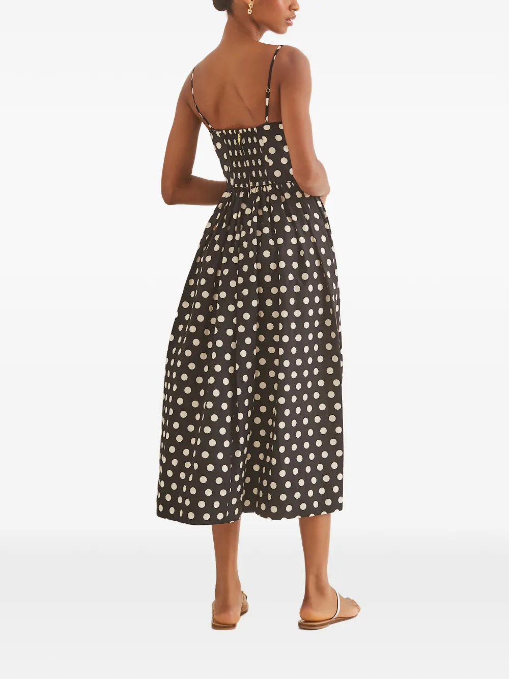 Cara Cara Alba polka-dot midi dress - Zwart