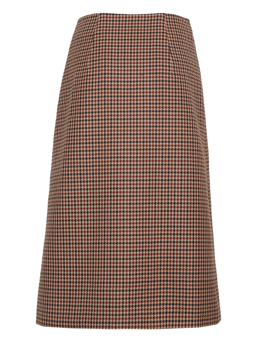 Cara Cara Luca Houndstooth-pattern Midi Skirt In Brown