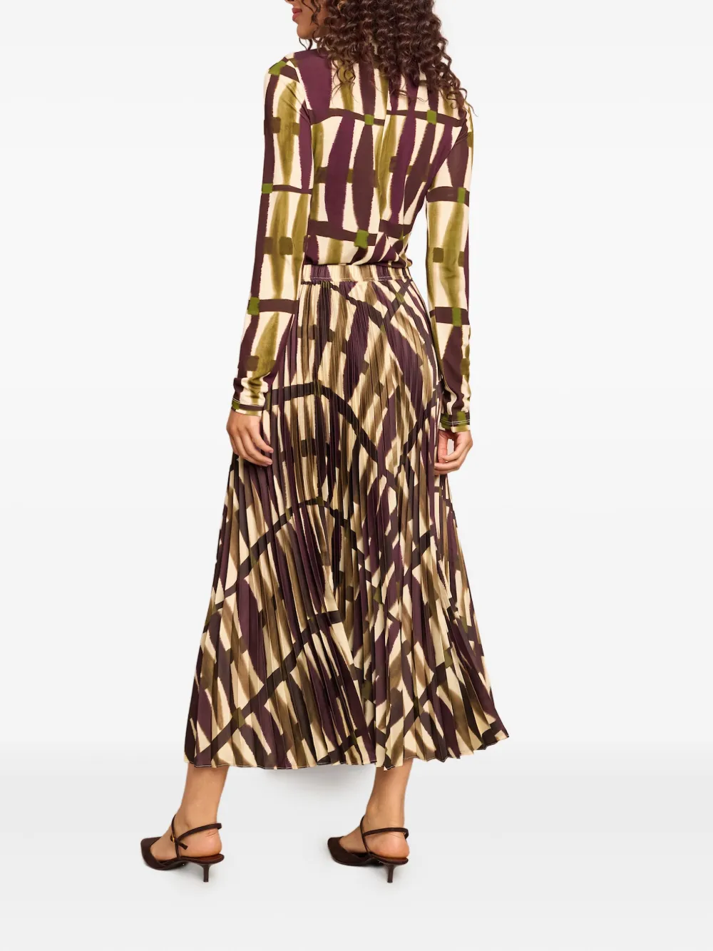 Cara Vienna maxi-rok Bruin