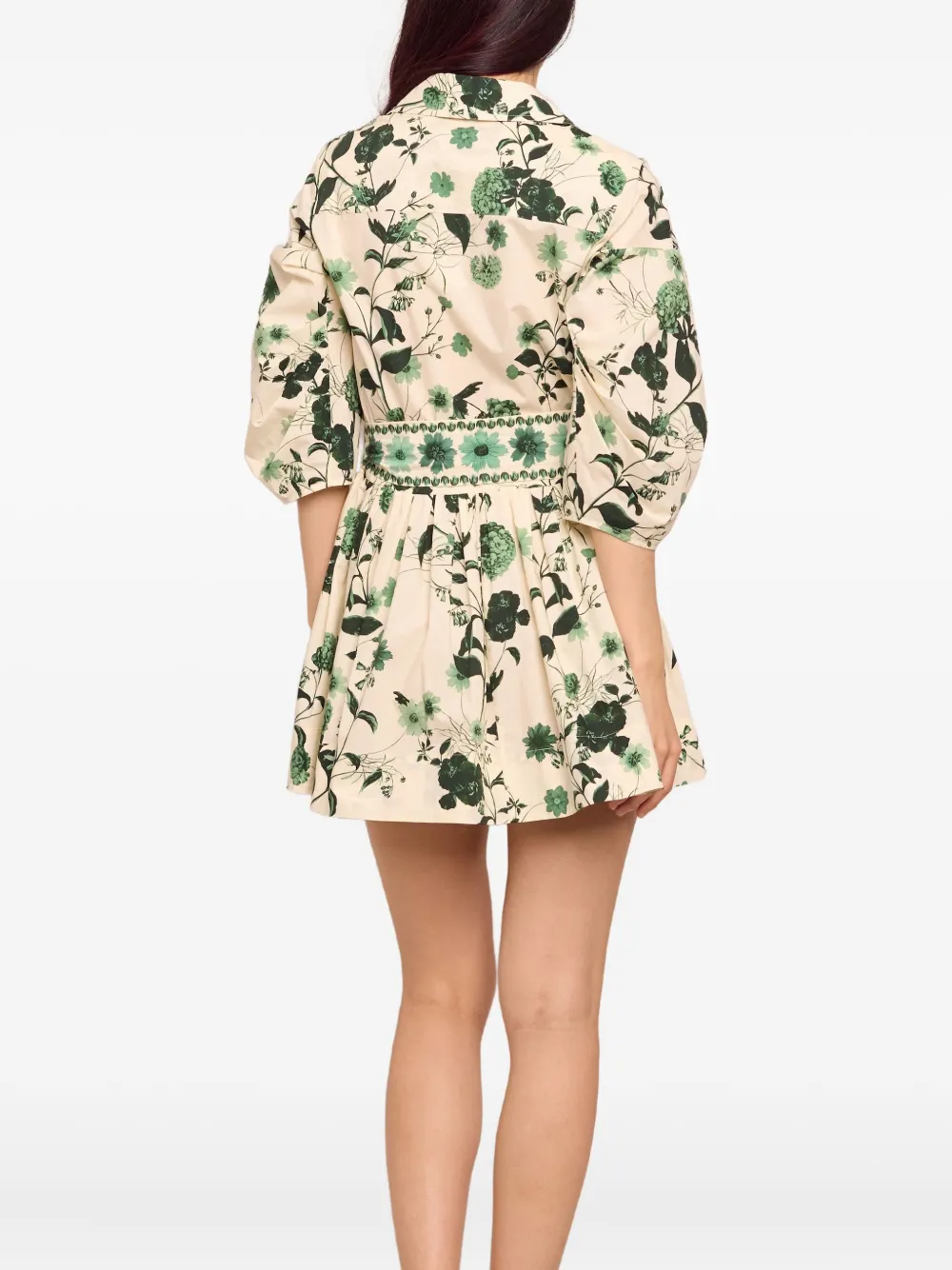 Floral-Print Belted Mini Day Dress