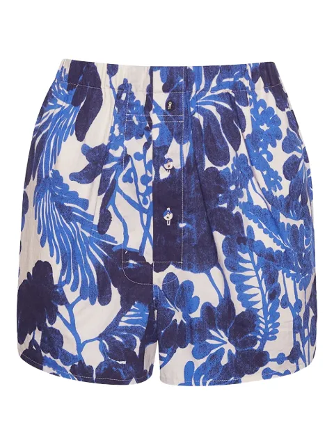 Cara Cara Brooks floral-print poplin shorts