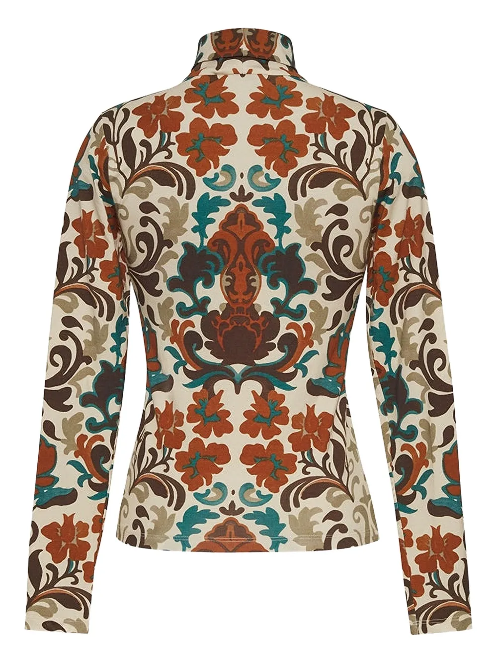 Cara Cara Piper top met col en paisley-print - Beige