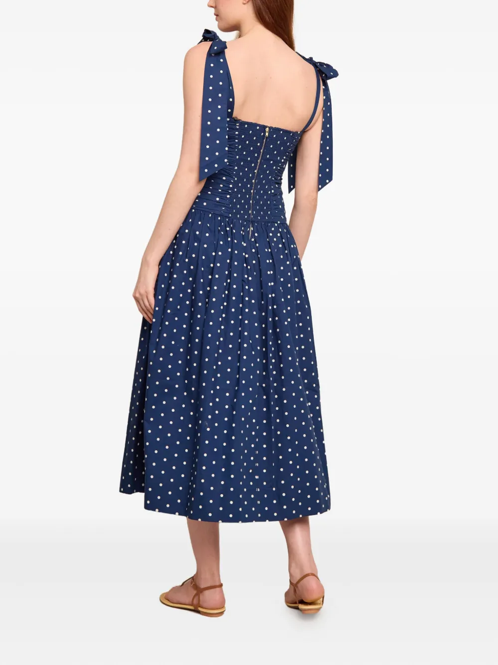 Rahi Polka-Dot Midi Dress