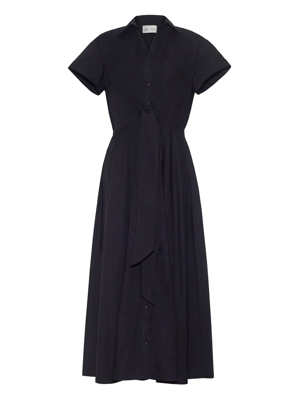 Cara Cara self-tie midi day dress - Nero