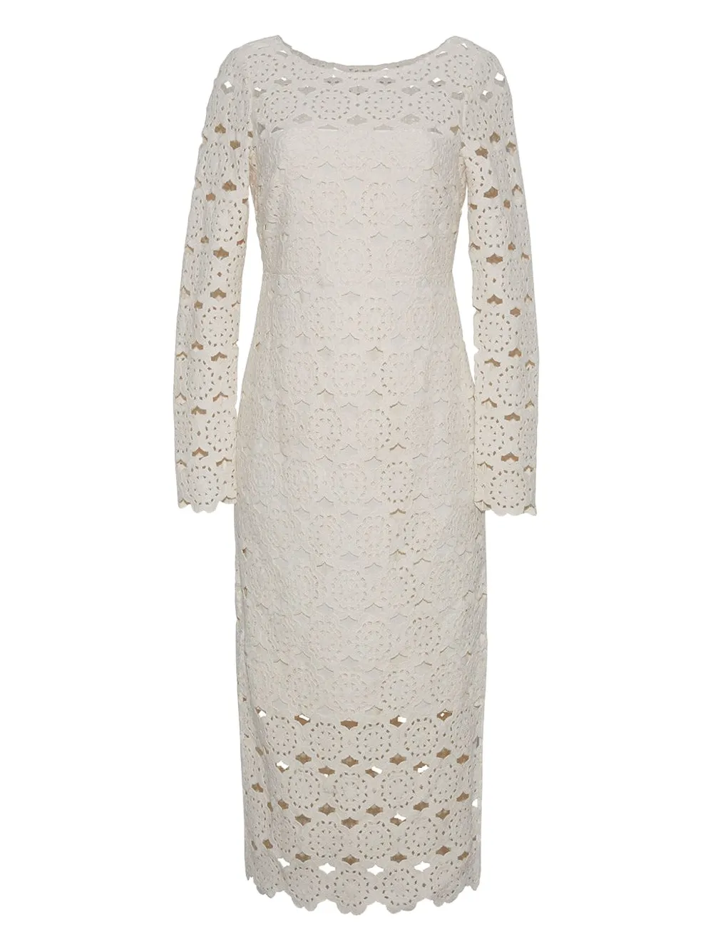 Cara Cara Marsielle Lace Midi Dress In Red