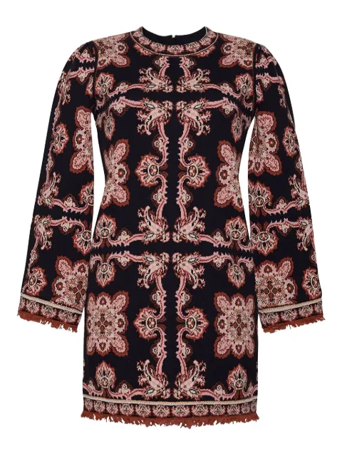 Cara Cara  Fritz paisley-print frayed mini dress