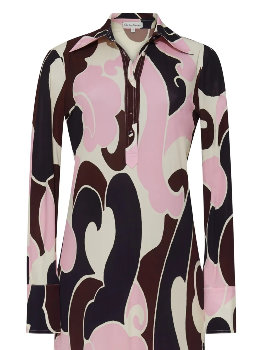 Cara Cara Jurk met abstracte print - Roze