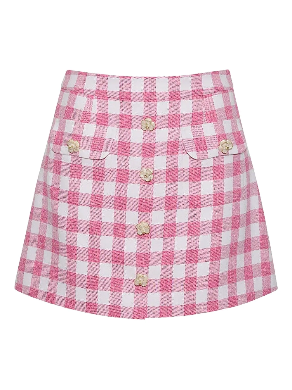 Cara Cara Faye Gingham Mini Skirt In Pink