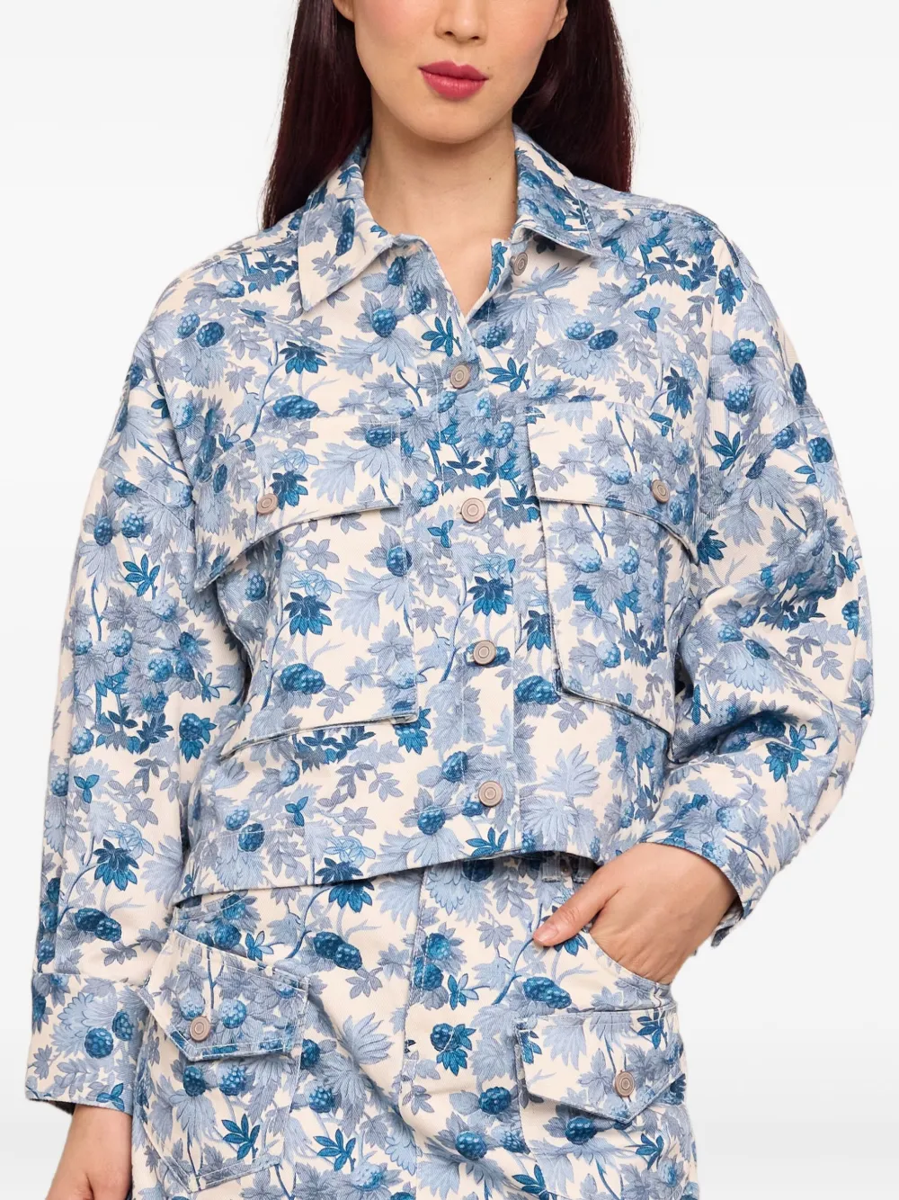 Cara Cara Kobie floral-print denim jacket | Denim Jackets | Image 2
