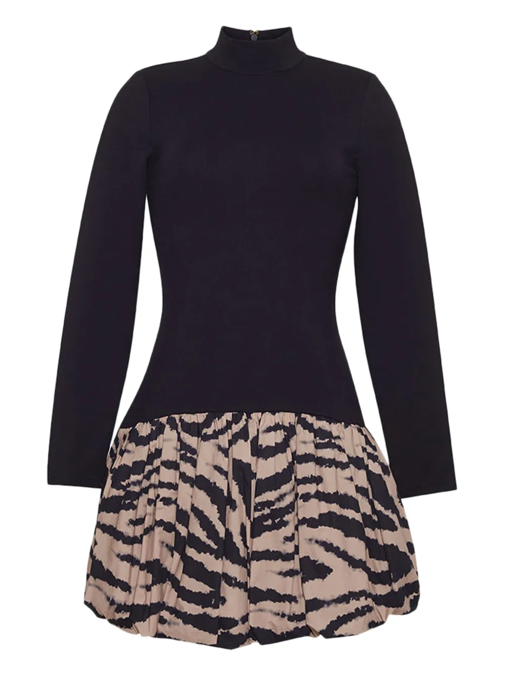 Cara Cara Issa Zebra-print Mini Dress In Black