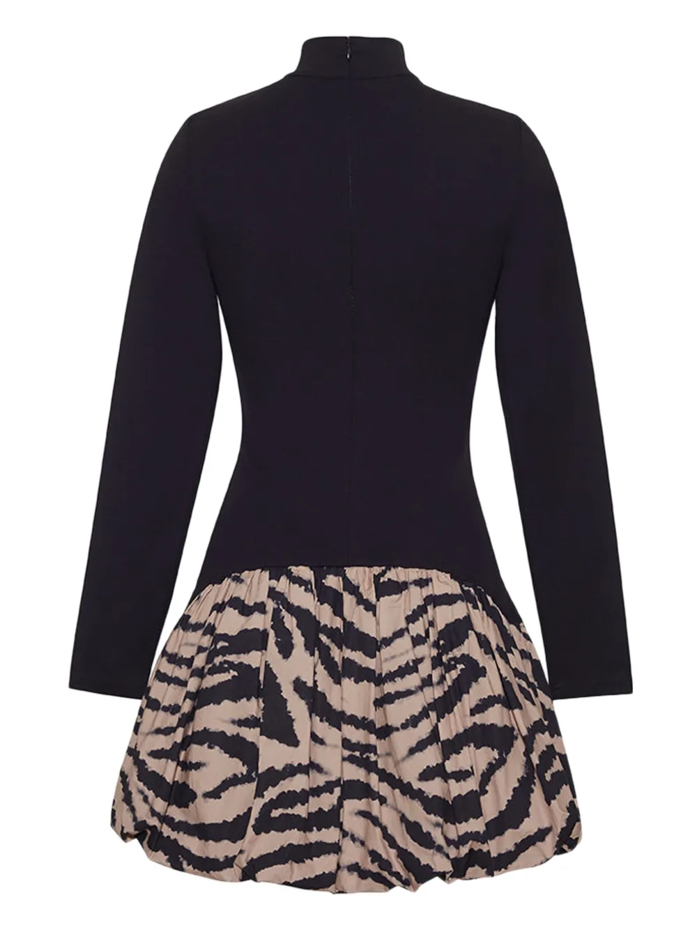 Cara Cara Issa Zebra-print Mini Dress In Black