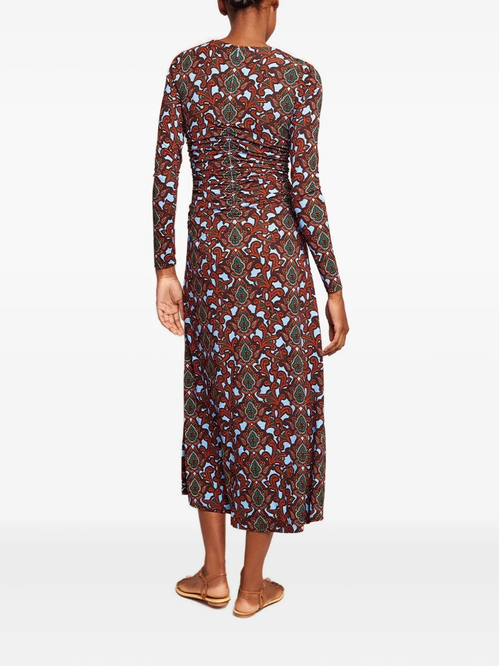 Maisy Paisley-Print Midi Dress