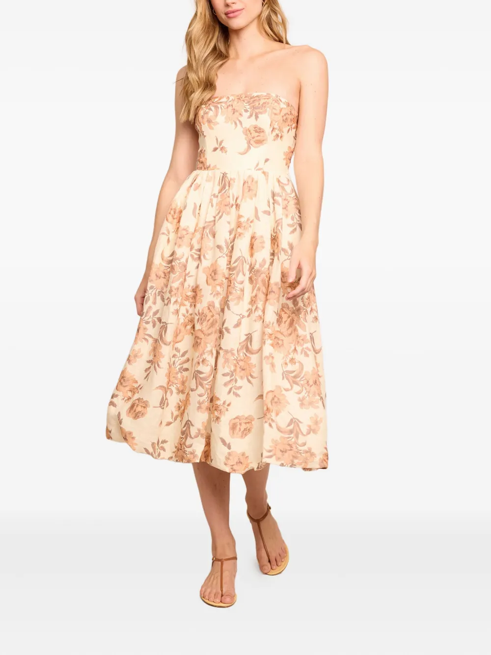 Anisha Strapless Midi Dress